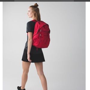 Like new EOC lululemon backpack dark red print